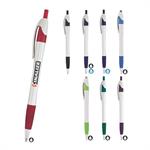 White Pen w/ Colored Gripper - Free FedEx Ground Shipping