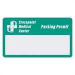 Rectangle White Reflective Numbered Outside Parking Permit