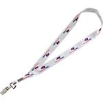 Full Color 7/8&quotRibbon Lanyard w/ Clip