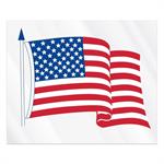 Clear Static Cling U.S. Flag Static Face Decal (3 1/2" x4