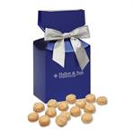 Bite-Sized Toffee Pecan Cookies in Metallic Blue Gift Box