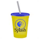 16 oz. Stadium Cup with Lid &ampStraw