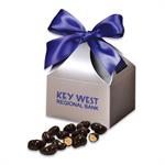 Chocolate Sea Salt Cashews in Silver Gift Box