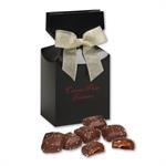 Chocolate Sea Salt Caramels in Black Premium Delights Box
