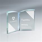 Clear Crystal Book with Aluminum - Small