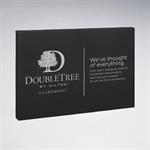 Leatherette Wall Sign - Black/Silver