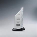 Brushed Silver Aluminum Slant Top Award