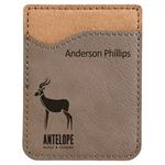 Leatherette Phone Wallet - Gray