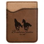 Leatherette Phone Wallet - Dark Brown
