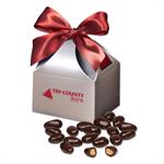 Dark Chocolate Covered Almonds in Silver Gift Box