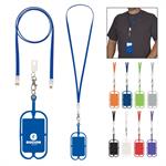 2-In-1 Charging Cable Lanyard With Phone Holder &ampWallet