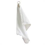 Towels Plus Fringed Fingertip Towel with Corner Grommet a...
