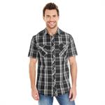 Burnside Men&apos s Short-Sleeve Plaid Pattern Woven Shirt