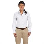 Harriton Ladies&aposLong-Sleeve Oxford with Stain-Release