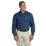 Harriton Men&apos s 6.5 oz. Long-Sleeve Denim Shirt