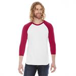 American Apparel Unisex Poly-Cotton USA Made 3/4-Sleeve R...