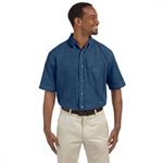 Harriton Men&apos s 6.5 oz. Short-Sleeve Denim Shirt