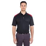 UltraClub Adult Cool &ampDry Two-Tone Mesh Pique Polo