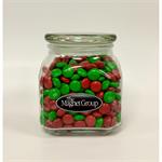 Holiday Candy Coated Chocolate Plain in Med Glass Jar