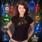 LED Acrylic Pendant Necklace - Assorted Styles &ampColors
