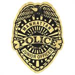 Police Badge Paper Lapel Sticker On Roll