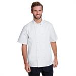 Unisex Studded Front Short-Sleeve Chef&apos s Coat