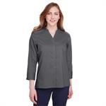 Ladies&aposCrown Collection™ Stretch Broadcloth 3/4 Sleeve B...