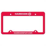 Auto License Frame w/ 4 Holes &ampLarge Top Straight Panel