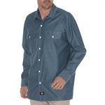 Dickies Men&apos s Relaxed Fit Long-Sleeve Chambray Shirt