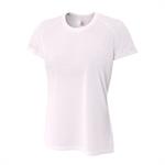 A4 Ladies&aposShorts Sleeve Spun Poly T-Shirt