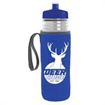 24 oz. Sports Bottle &ampCaddy - Push-Pull Lid