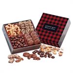 Gourmet Holiday Gift Box with Plaid Sleeve