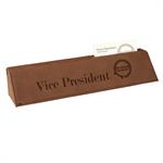 Leatherette Name Bar with Business Card Holder