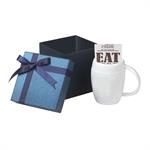 Sweater mug with hot chocolate gift set