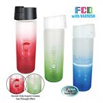 20 oz. Halcyon® Frosted Glass Bottle with Flip Top Lid, FCD
