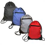 Blank, Soft RPET Pocket Drawstring Backpack