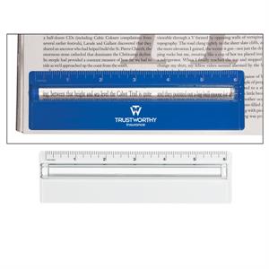 Plastic 6&quot; Ruler With Magnifying Glass