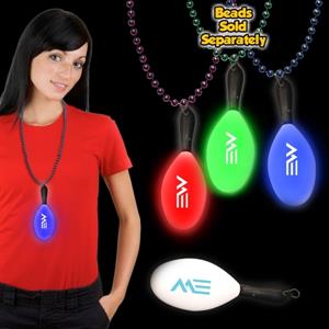 7 1/2&quot; Light Up LED Maraca with attached j-hook medallion