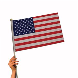 12&quot; x 18&quot; American Flag w/ Wooden Stick