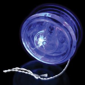 2 3/8&quot; Clear Yo-Yo with Blue LED Lights
