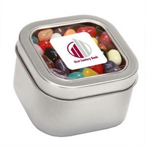 Jelly Belly® Candy in Lg Square Window Tin