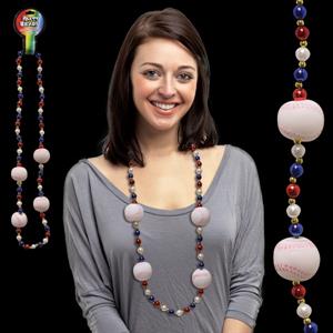 Baseball 42&quot; Bead Necklace