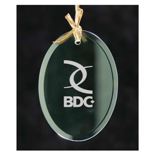 Oval Jade Glass Ornament