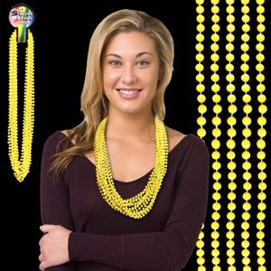 Yellow Mardi Gras 33&quot; Beads