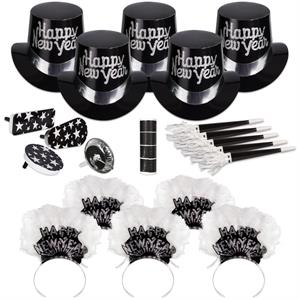 Grand Silver New Year&apos;s Eve Party Kit for 50