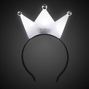 Light Up LED White Crown Headband