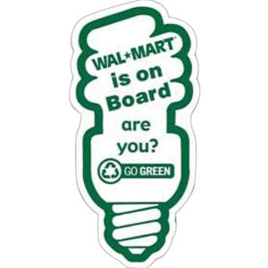 Go Green Fluorescent Lightbulb Magnet