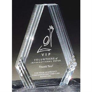 Clear Diamond Carved Desk Award