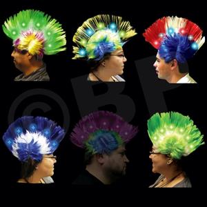 Light Up LED Mohawk Costume Wig