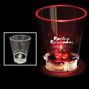2 oz. Acrylic Red Dice LED Light Up Glow Shot Glass
